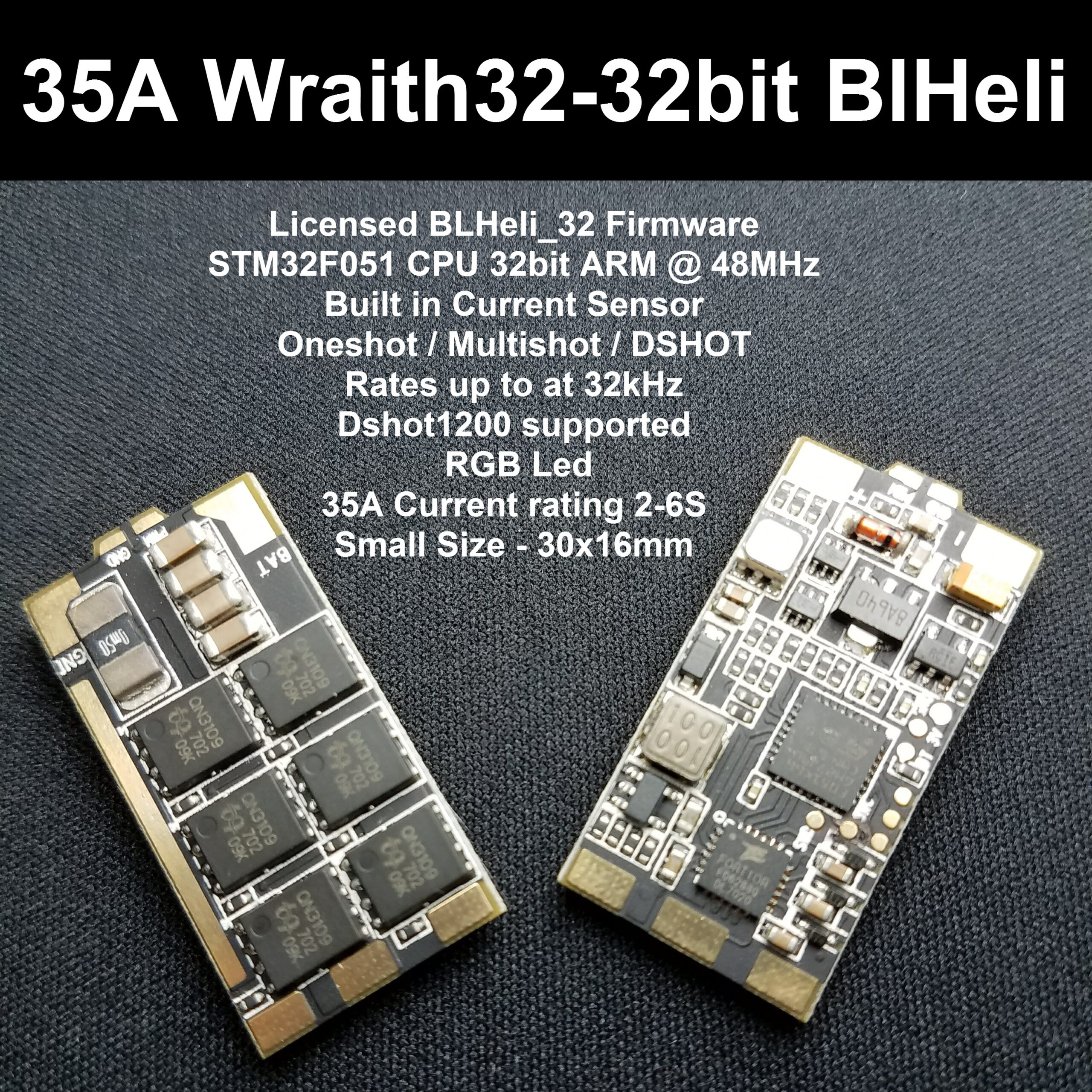 35A WRAITH32 V1.1 - 32BIT BLHELI ESC - Image 2