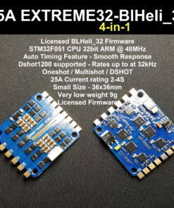 25A EXTREME32 4-in-1 - 32BIT ESC BLHELI_32 (D-Shot1200)