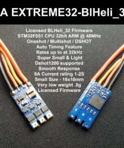 8A EXTREME32 - 32BIT ESC BLHELI_32 (D-Shot1200)