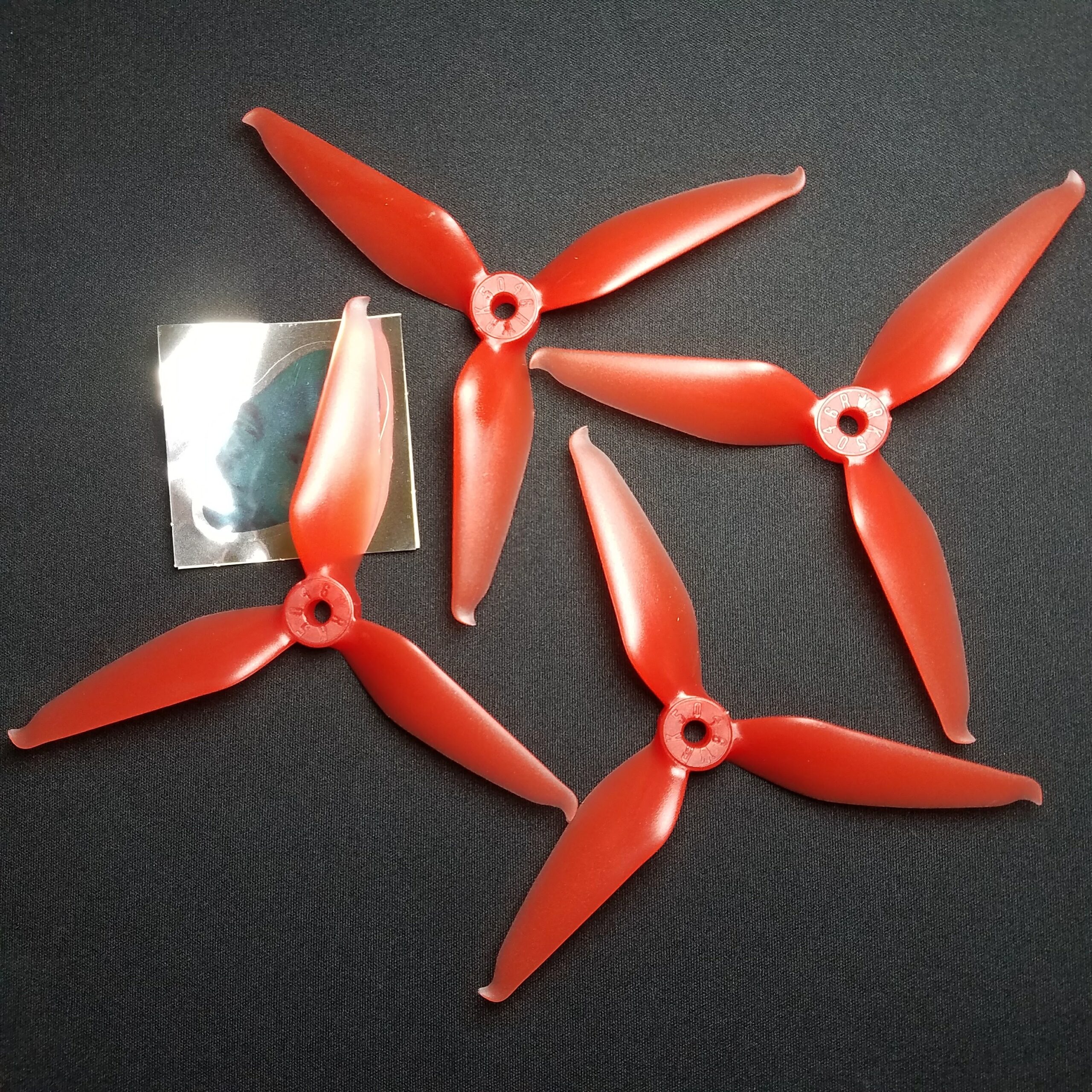 Team RACEKRAFT 5046TCS 5" TRI-BLADE PROP - (Red Clear)