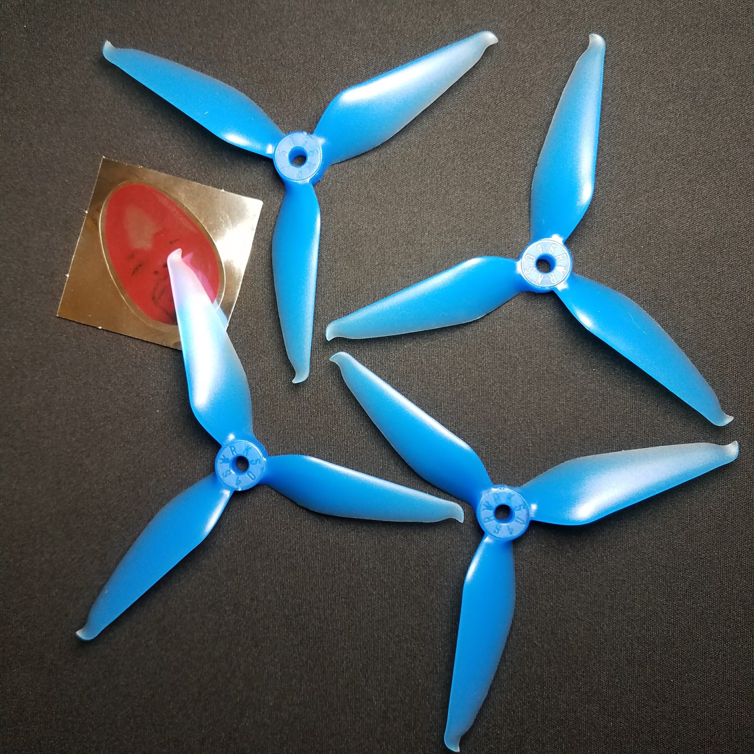 Team RACEKRAFT 5046TCS 5" TRI-BLADE PROP - (Blue Clear)