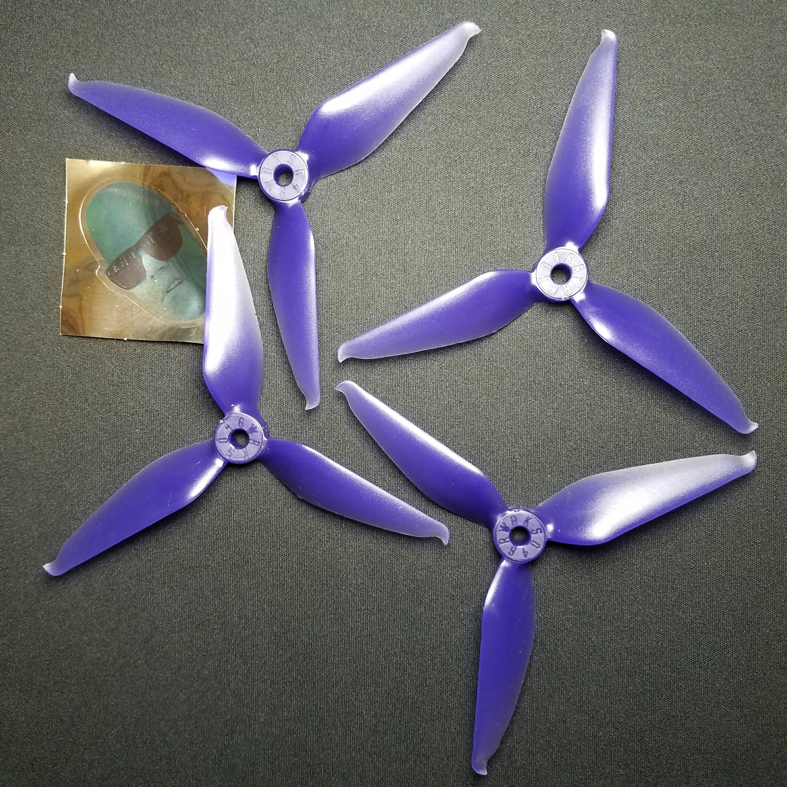 Team RACEKRAFT 5046TCS 5" TRI-BLADE PROP - (Purple Clear)