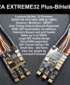 52A EXTREME32 Plus - 32BIT ESC BLHELI_32 (D-Shot1200)