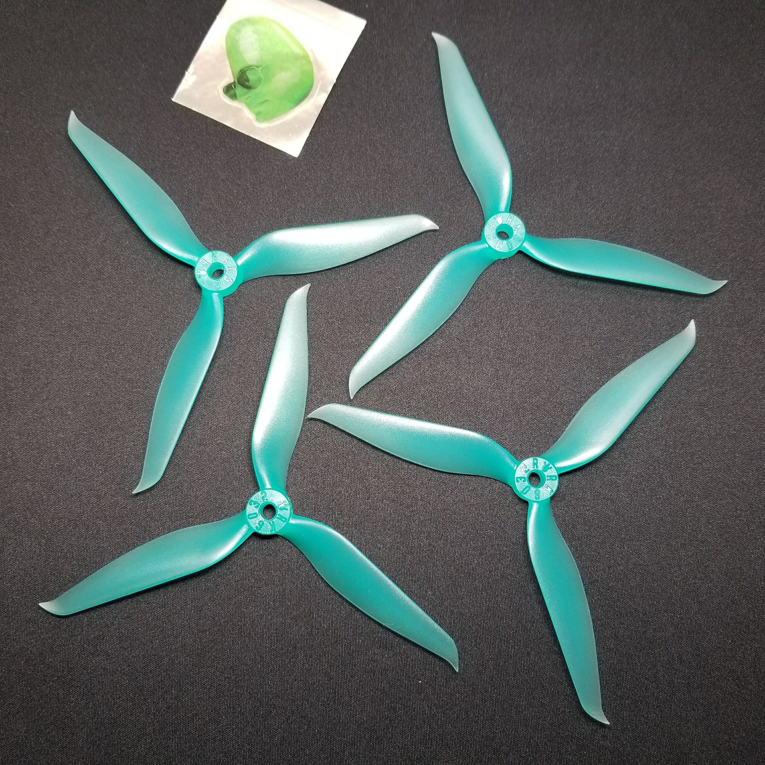 Team RACEKRAFT 6032TCS 6" TRI-BLADE PROP - (Electric Green)
