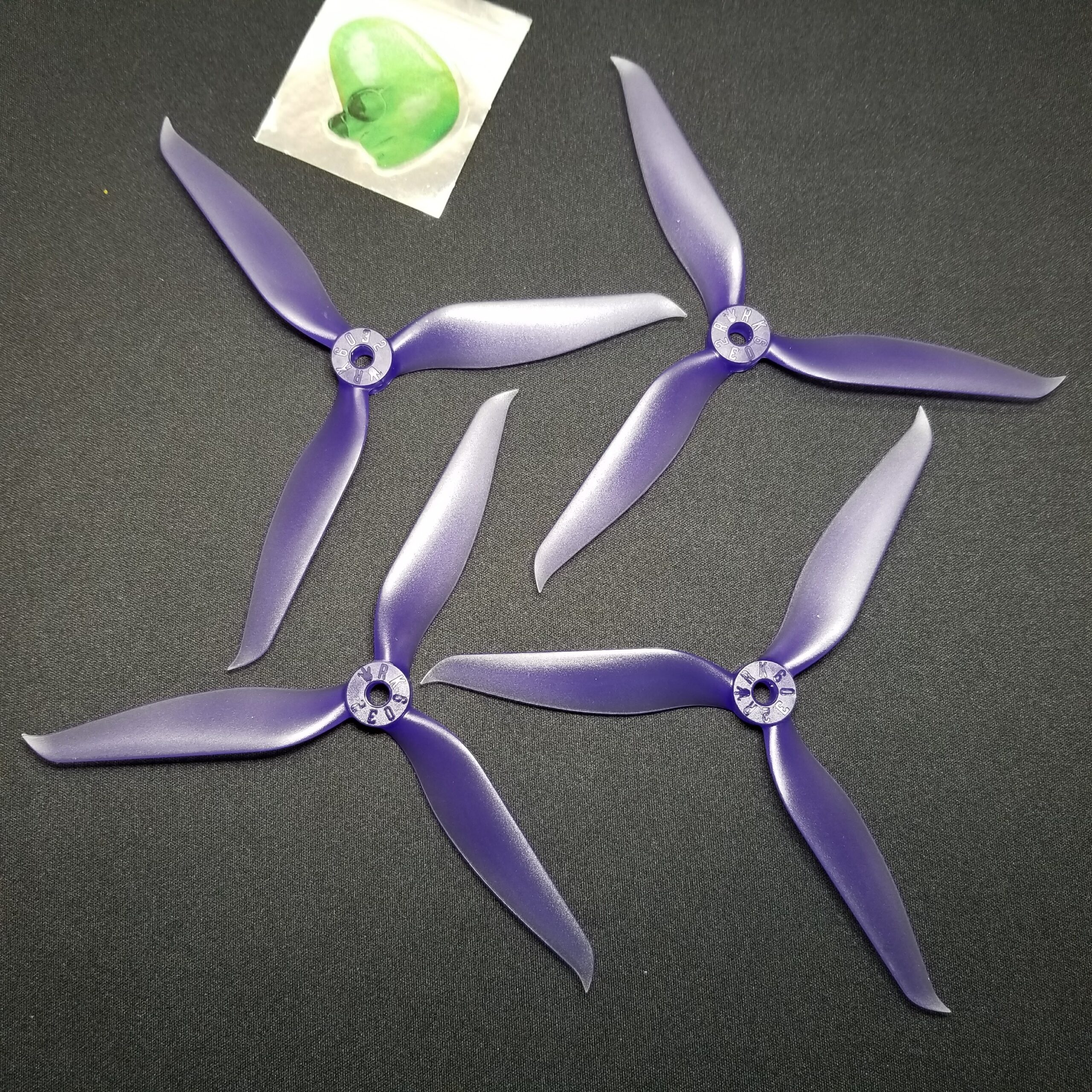 Team RACEKRAFT 6032TCS 6" TRI-BLADE PROP - (Purple Clear)