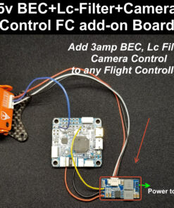 Vtx/Camera 5v 3amp BEC / Lc-Filter / Camera Control addon board