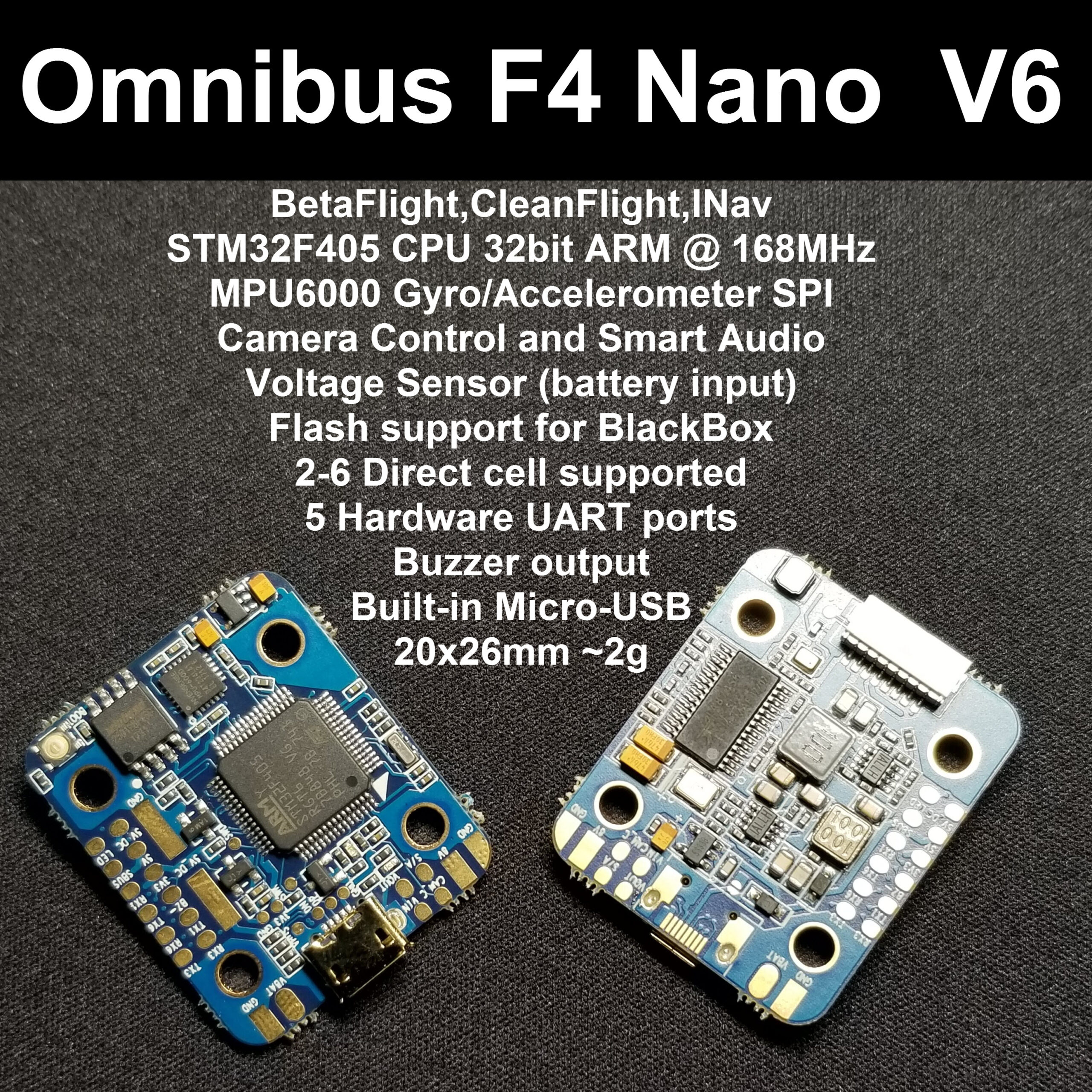 Omnibus F4 Nano V6 Flight Controller